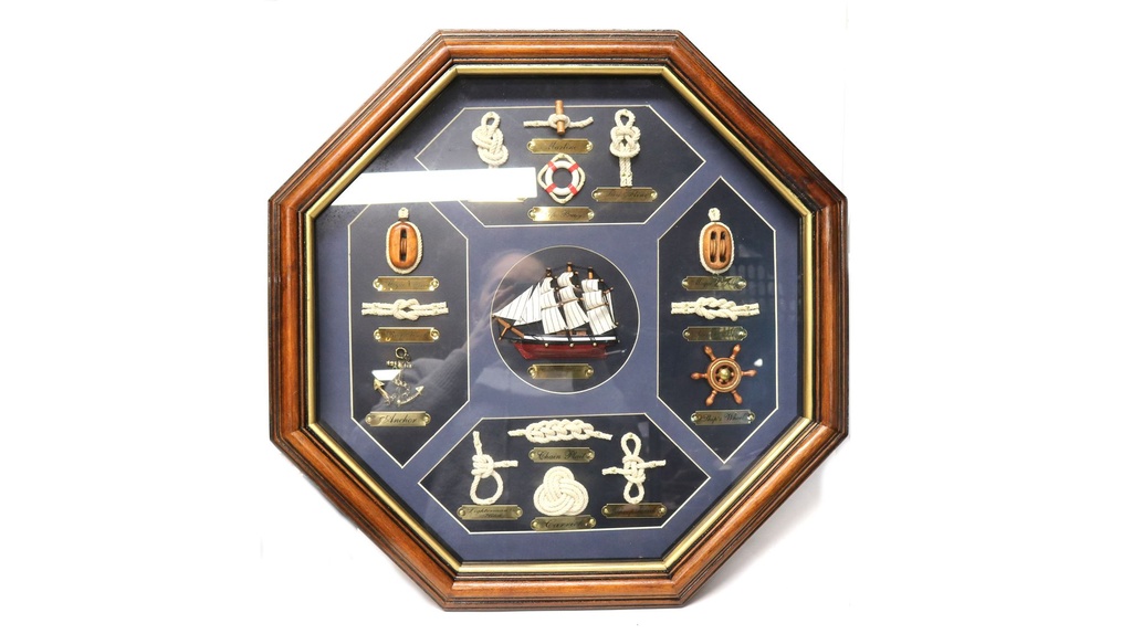 QUADRO LEGNO C/NODI OTTAGONALE DIAM 50cm 