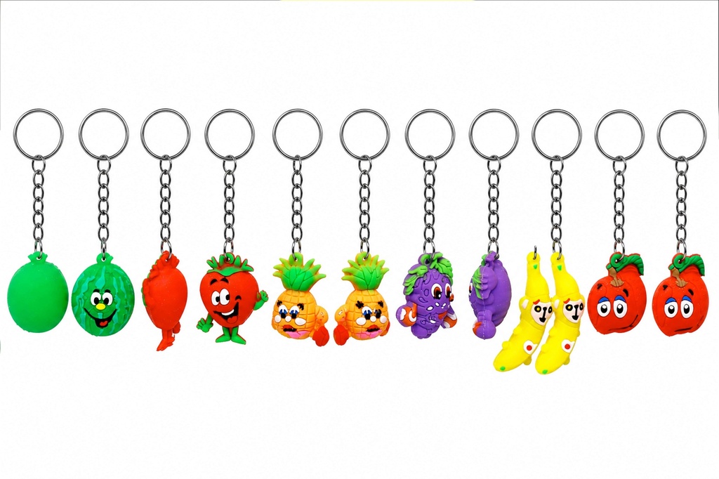 PORTACHIAVE GOMMA FRUTTA COL ASS 
