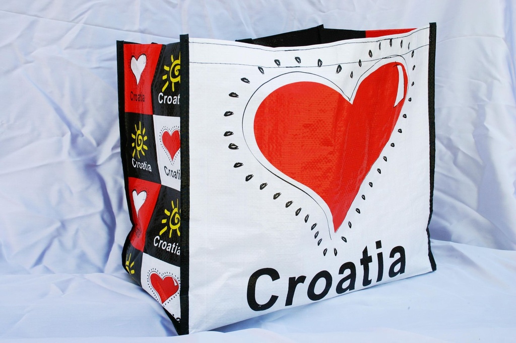 BORSA POLIPROP. INTRECCIATO I LOVE CROATIA 
