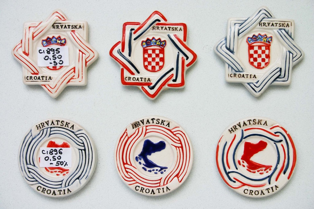 MAGNETE CERAMICA CROAZIA 3 COL.ASS.TI 
