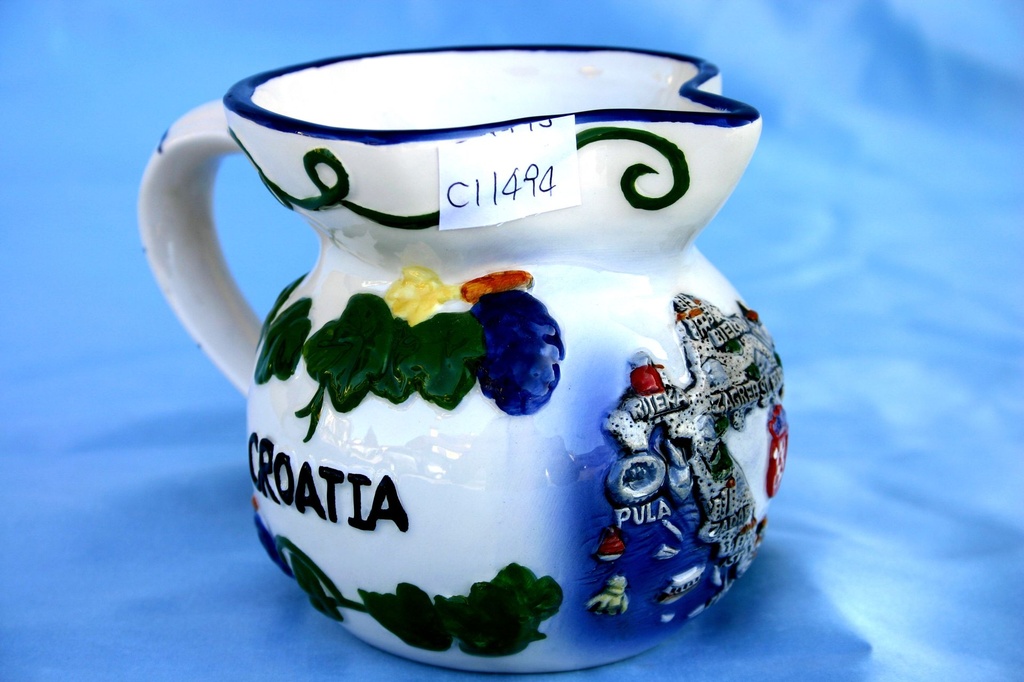 CARAFFA CERAMICA 1/2 L. CROAZIA MAPPA 