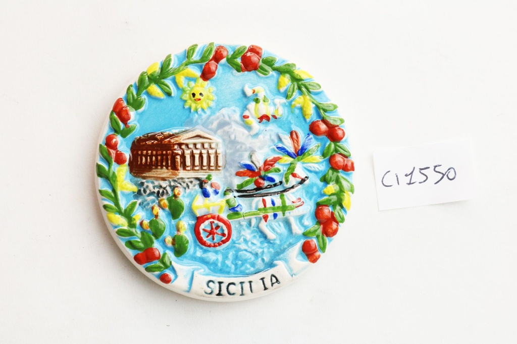 MAGNETE CERAMICA SICILIA DIAM7 CM 
