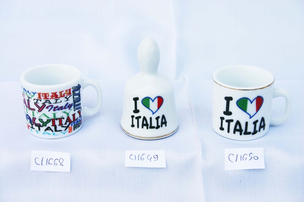 TAZZINA CER. MAGNETE C/SCATOLA "ITALY ITALY" 