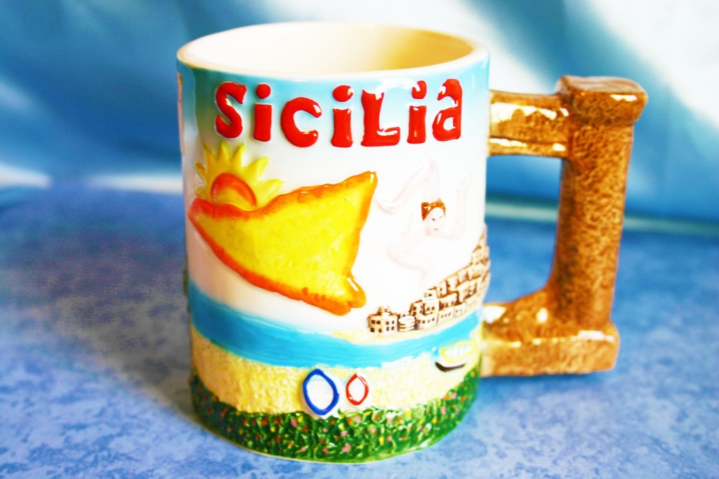 TAZZA CERAMICA SICILIA ROVINE 
