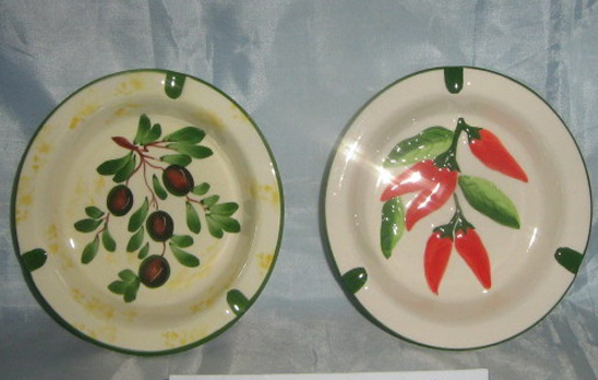 POSACENERE TONDO CERAMICA C/PEPERONCINI 
