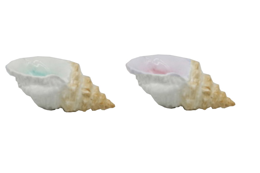 CONCHIGLIA CERAMICA 14.2*8.9*6.5 CM 2 COL ASS