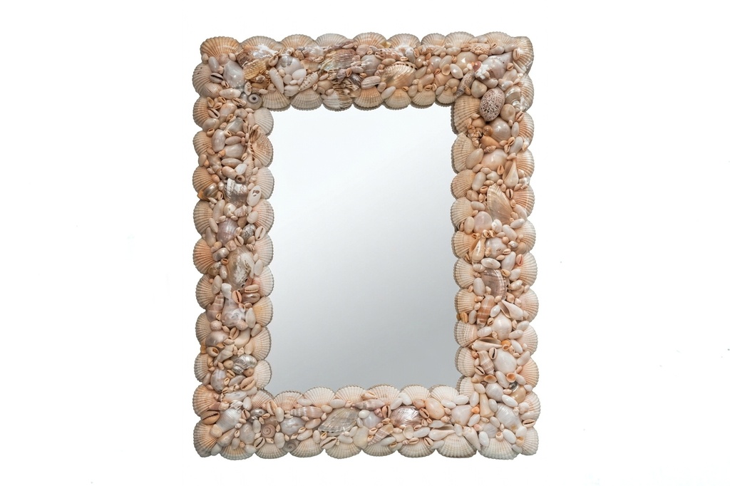 SPECCHIERE c/CONCHIGLIE BIANCHE 24"x19" CM60*47.5 