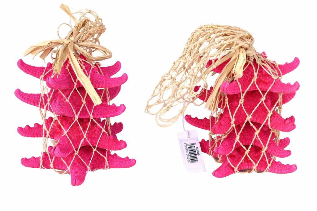 RETE c/STELLE MARINE 4"-6" ROSA H 25 cm 