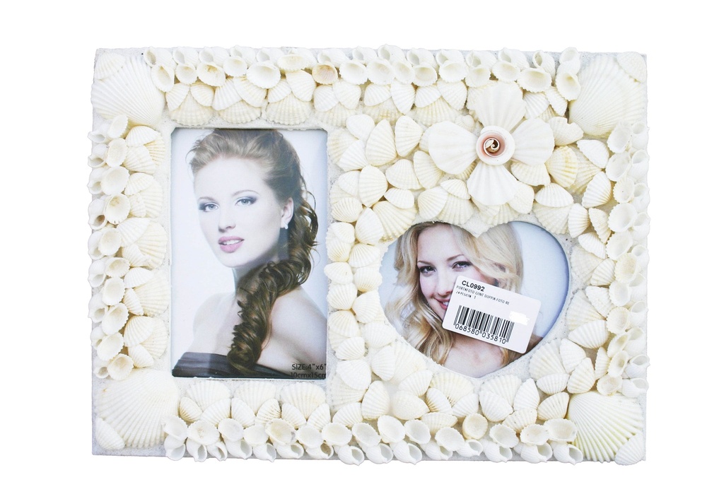 PORTAFOTO C/INT DOPPIA FOTO RET+CUORE C/CONC 22x30 