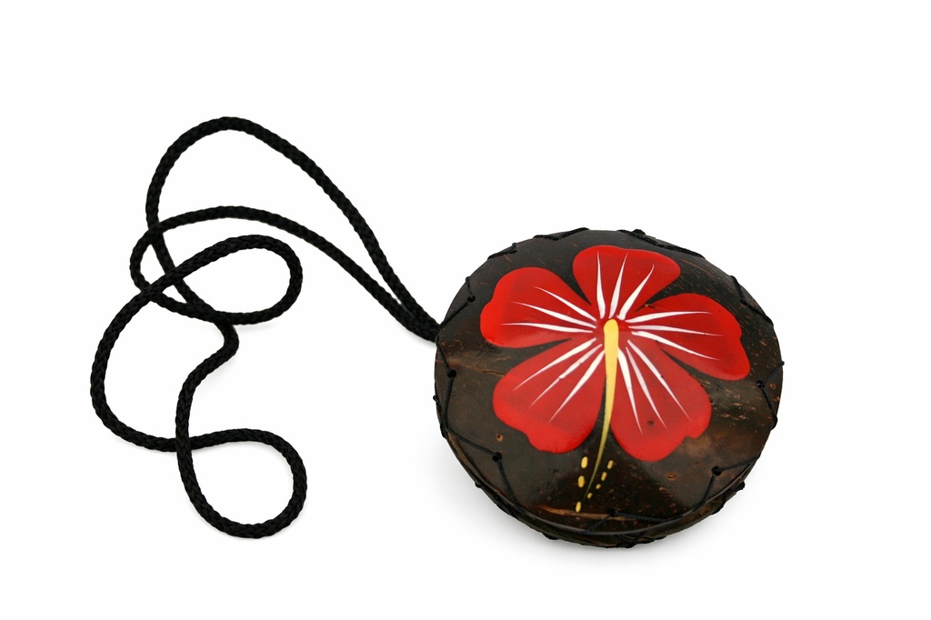 BORSETTA COCCO DIPINTA FIORE DIAM CM 9 