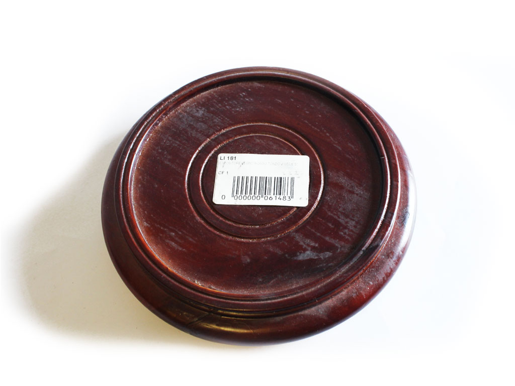 ESPOSITORE LEGNO ROSSO TONDO DIAM UTILE 5" 