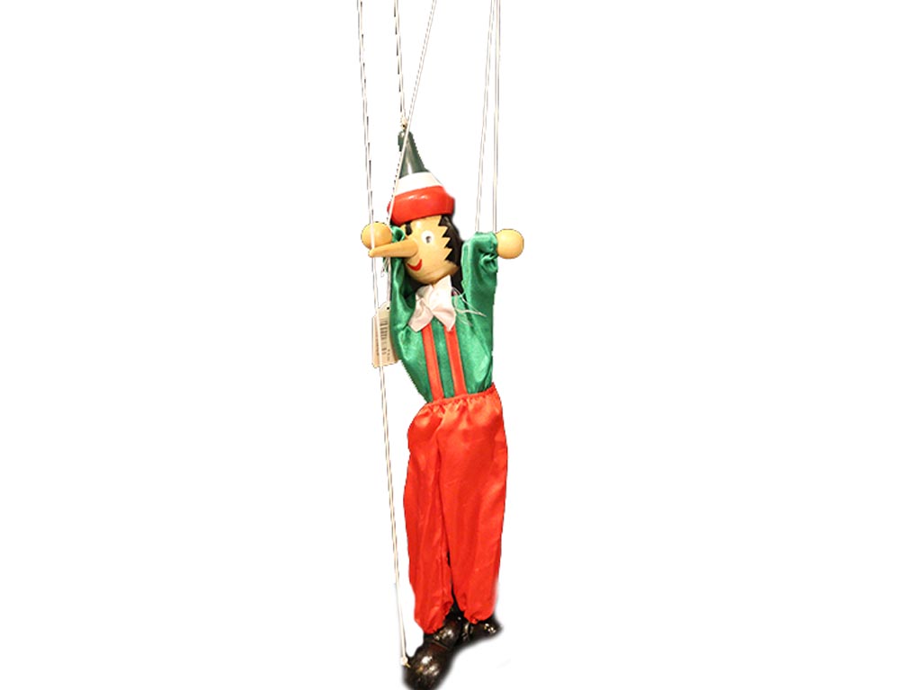 PINOCCHIO LEGNO MARIONETTA C/ABITI CM 46 