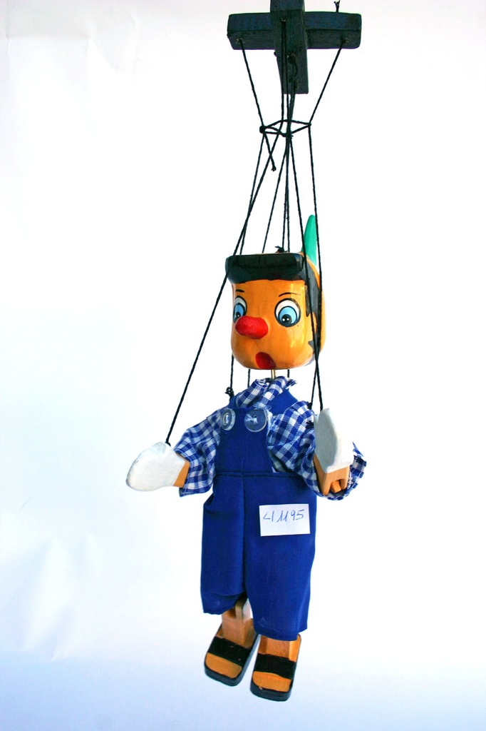 PINOCCHIO LEGNO MARIONETTA C/VESTITO BLU 