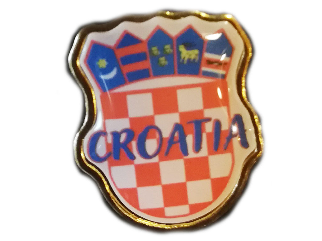 SPILLA METALLO SCUDO CROATIA 2*2.5 CM 