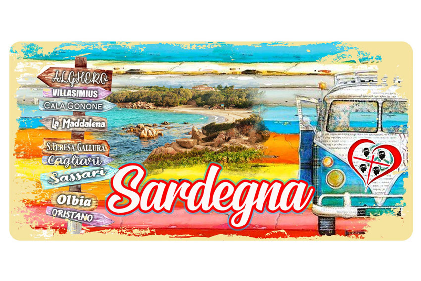 TARGA METALLO 30*15 SARDEGNA 