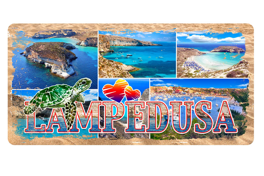 TARGA METALLO 30*15 LAMPEDUSA 