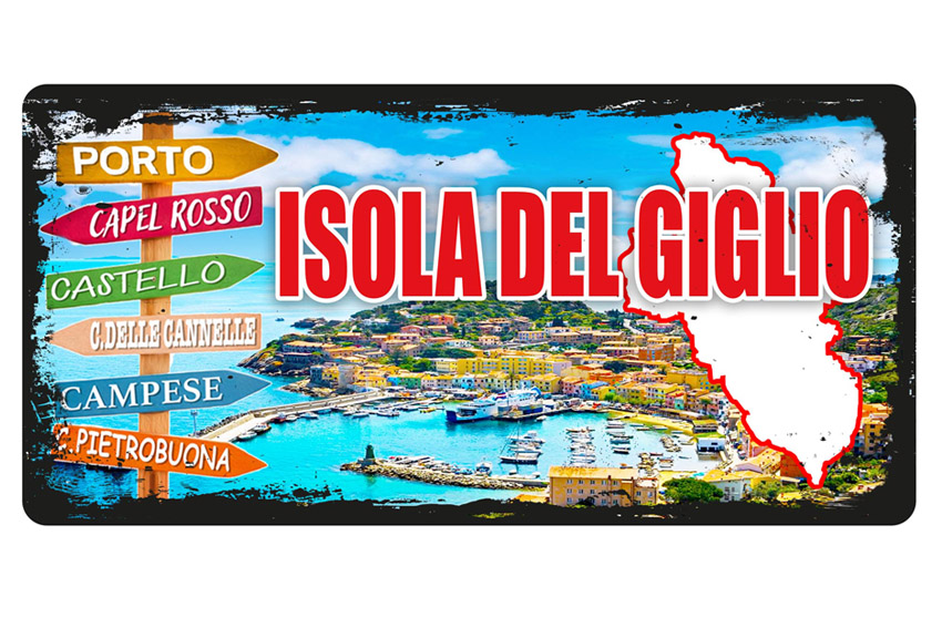 TARGA METALLO 30*15 ISOLA DEL GIGLIO 