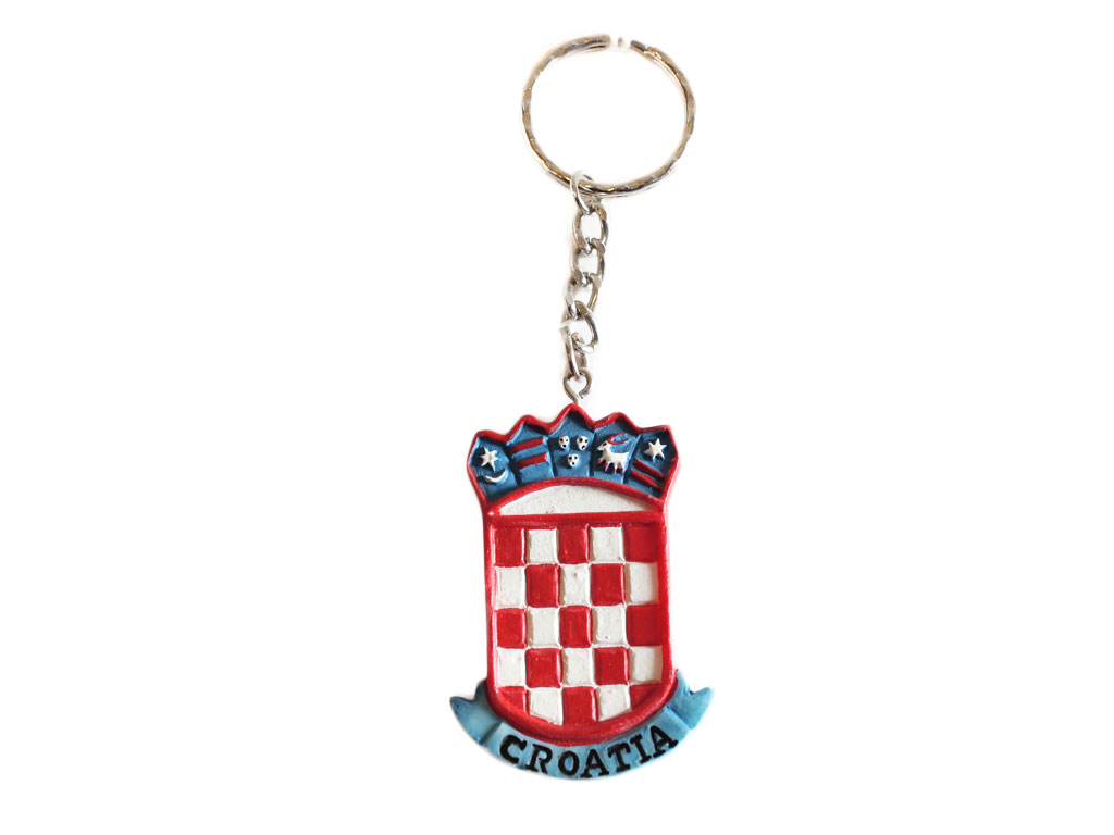 PORTACHIAVI RESINA SCUDO CROAZIA 