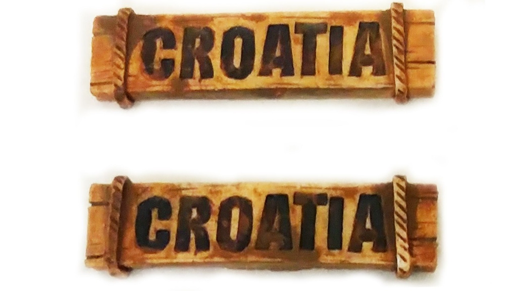 TARGHETTA RESINA CM 4x1 CROATIA 