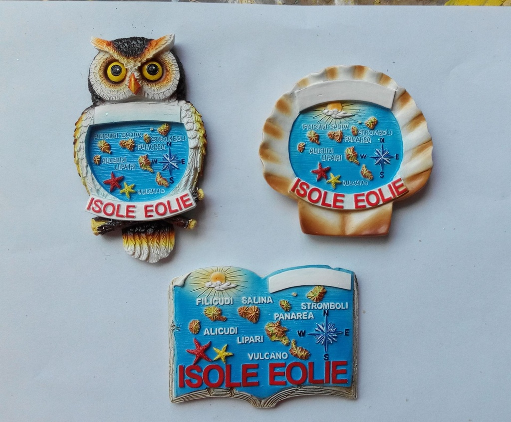 MAGNETE RESINA GUFO ISOLE EOLIE 