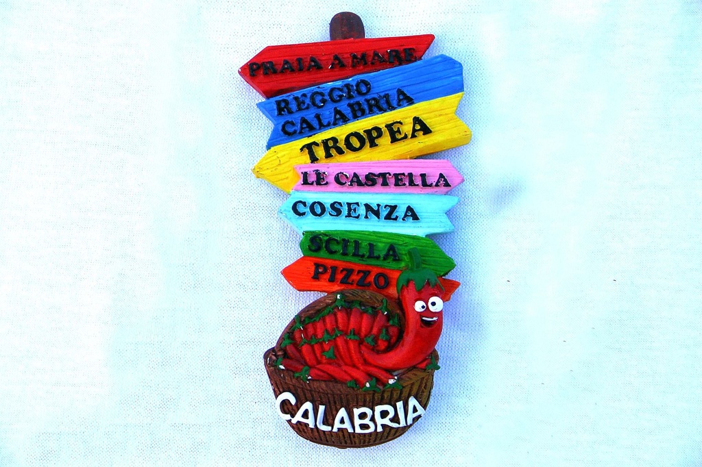 MAGNETE RESINA CARTELLI STRADALI CALABRIA 