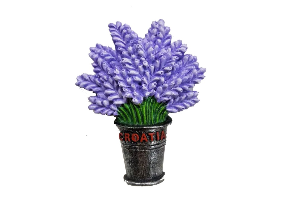 MAGNETE RESINA VASO LAVANDA CROATIA 