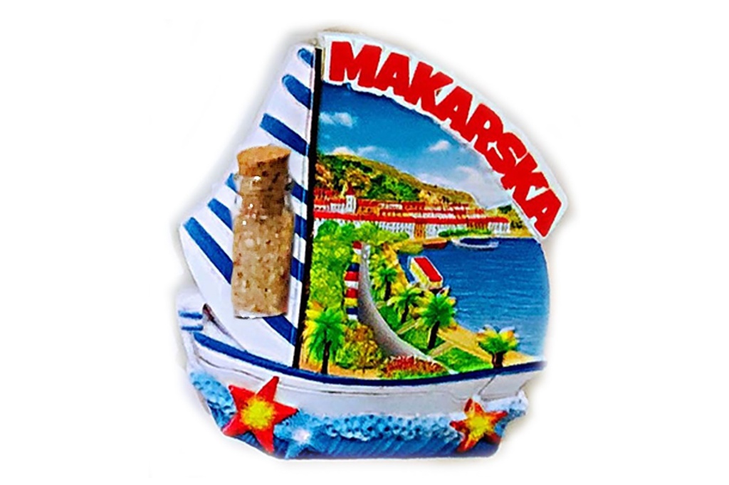 MAGNETE BARCA CON BOTT MAKARSKA 