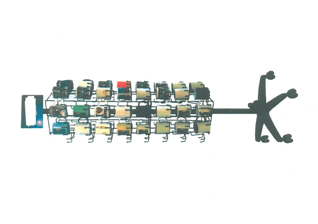ESPOSITORE METALLO PER TAZZE 48 POSTI H170 