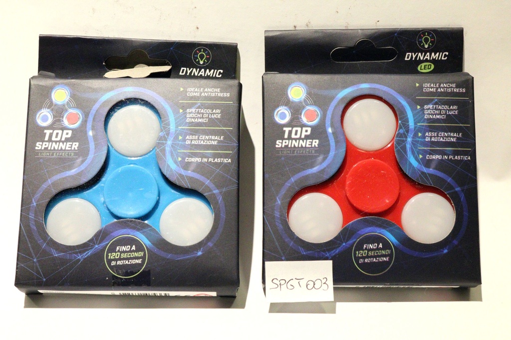 TOP SPINNER CON MARCHIO CE LOTTO N. 22SH E INDICAZIONI A NORMA RIPORTATE SULLA SCATOLA