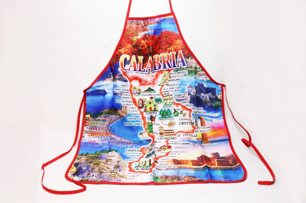 GREMBIULE TESSUTO CALABRIA MAPPA 58x74  DA PERS. CONFEZIONATO ASS
