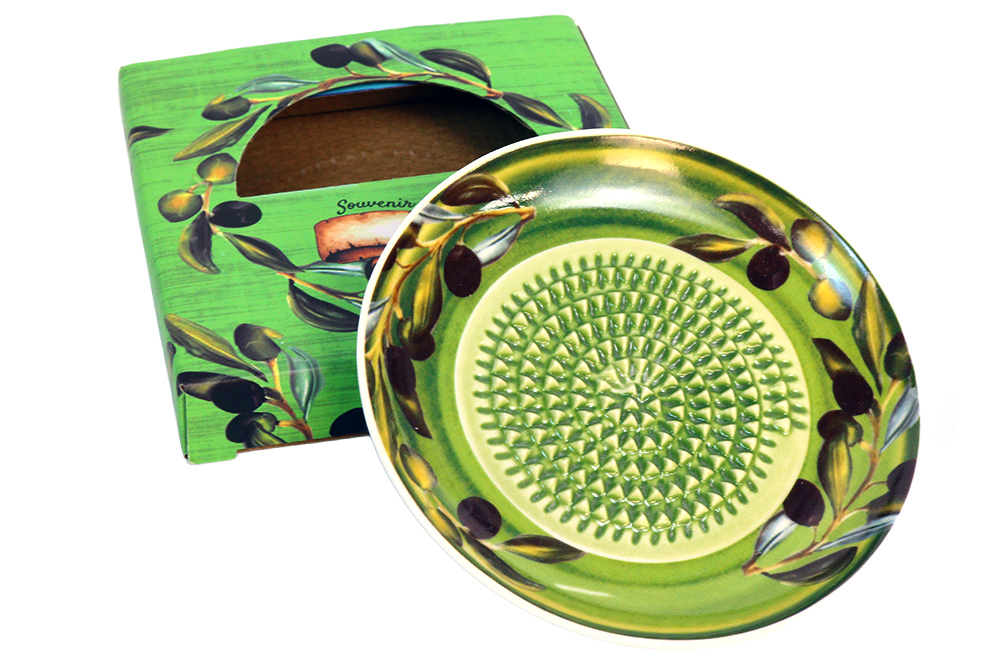 PIATTINO DECORO CERAMICA OLIVE