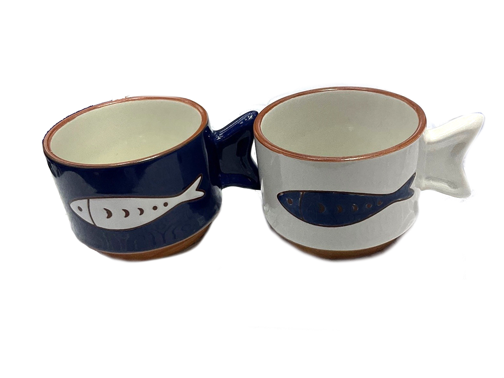 TAZZA CAFFE' SARDINA 2 COL BIANCO/BLU