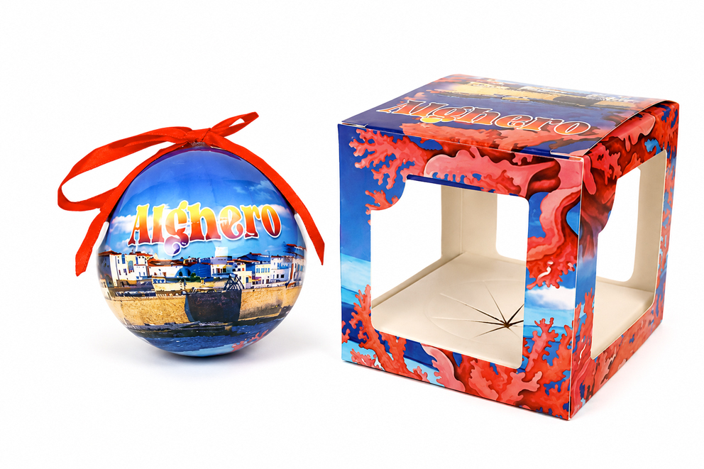PALLINA DI NATALE IN PLASTICA ALGHERO
