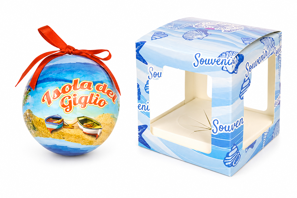 PALLINA DI NATALE IN PLASTICA ISOLA DEL GIGLIO