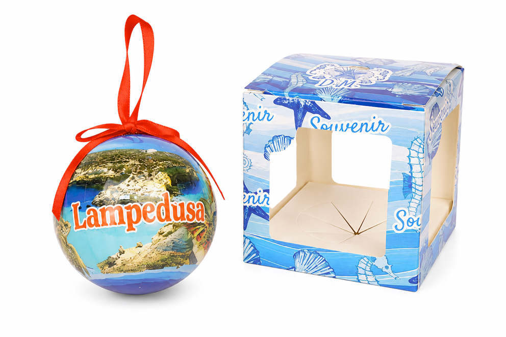 PALLINA DI NATALE IN PLASTICA LAMPEDUSA