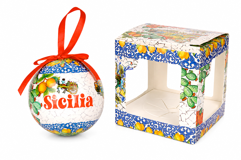 PALLINA DI NATALE IN PLASTICA SICILIA