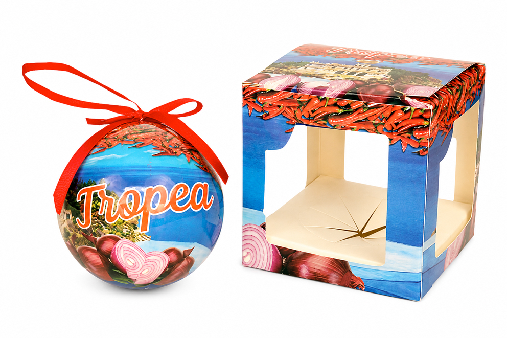 PALLINA DI NATALE IN PLASTICA TROPEA
