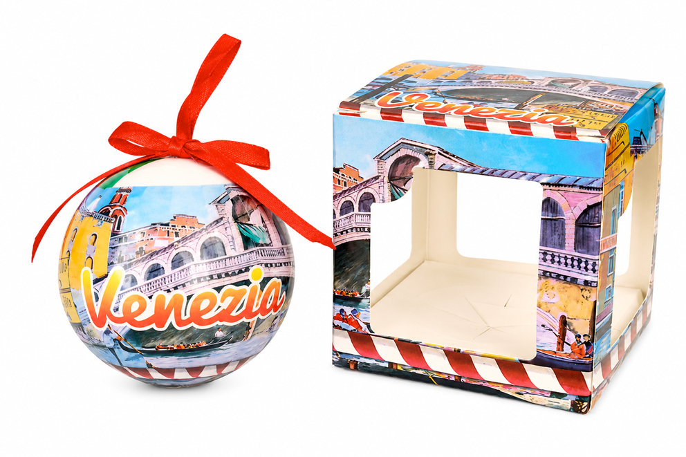 PALLINA DI NATALE IN PLASTICA VENEZIA