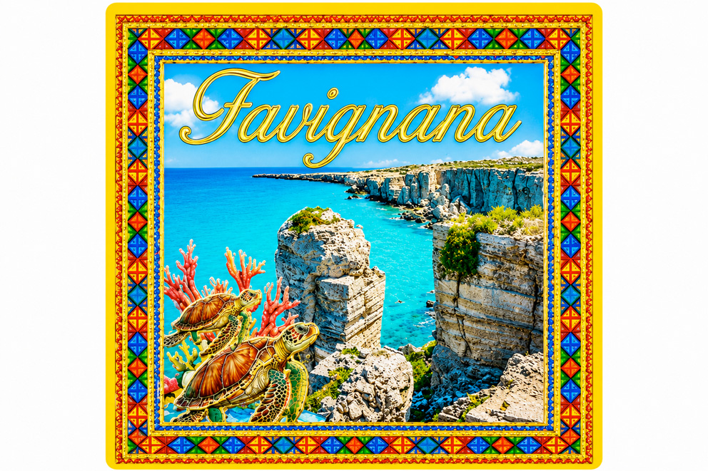 MAGNETE IN MELAMINE FAVIGNANA QUADRATO