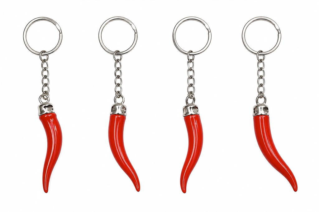PORTACHIAVE PLASTICA CORNETTO ROSSO