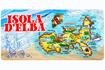 TARGA METALLO 30*15 CM ISOLA D'ELBA