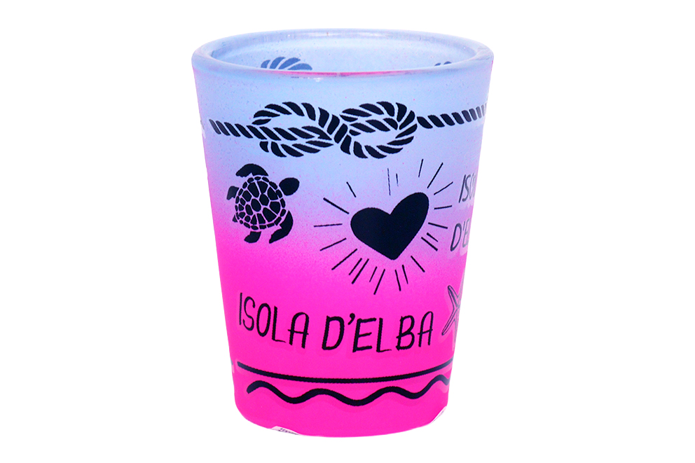 BICCHIERINO VETRO 1OZ FROSTED ISOLA D'ELBA