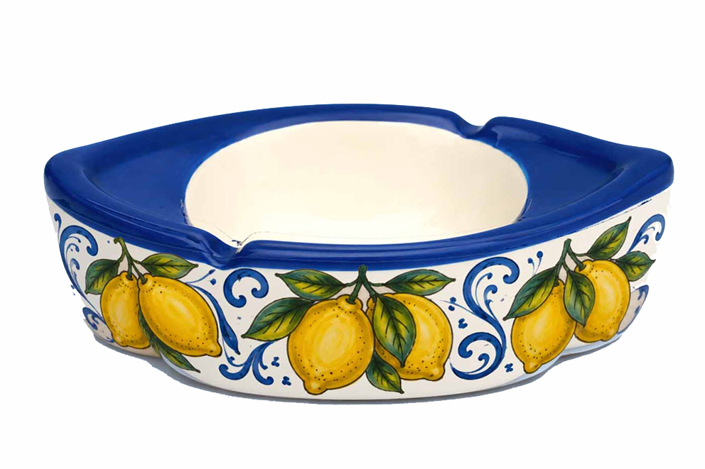 POSACENERE CERAMICA BARCA LIMONI