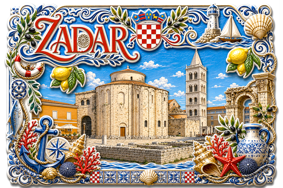 MAGNETE RESINA 3D RILIEVO ZADAR