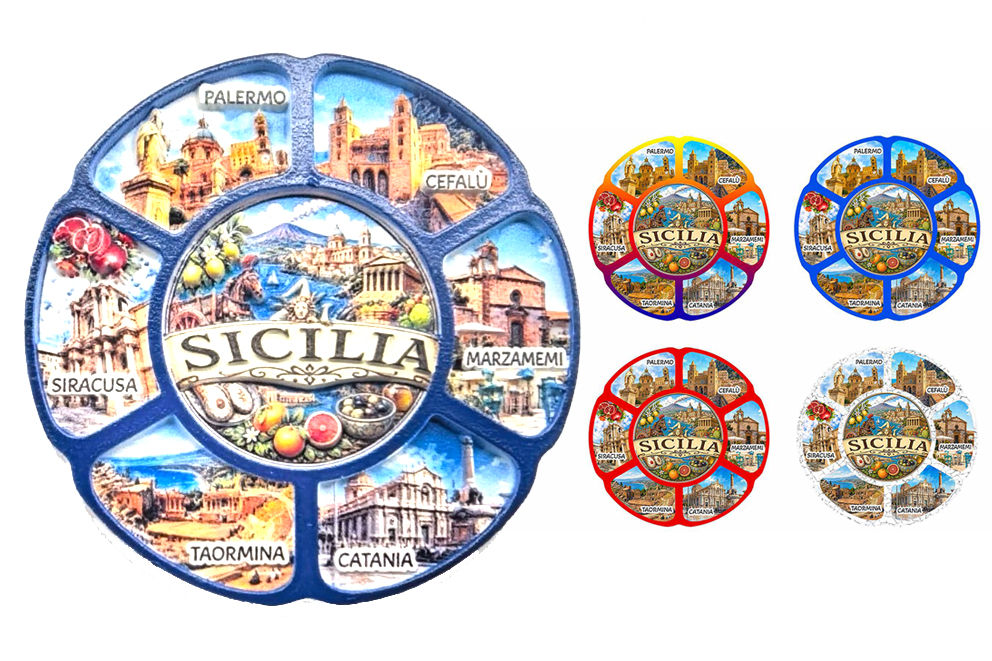 MAGNETE RESINA MULTIVEDUTA 4 COL ASS SICILIA 1