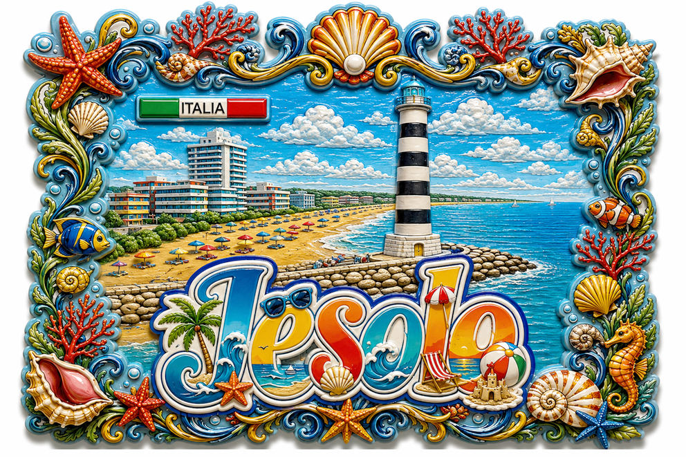 MAGNETE RESINA 3D RILIEVO JESOLO