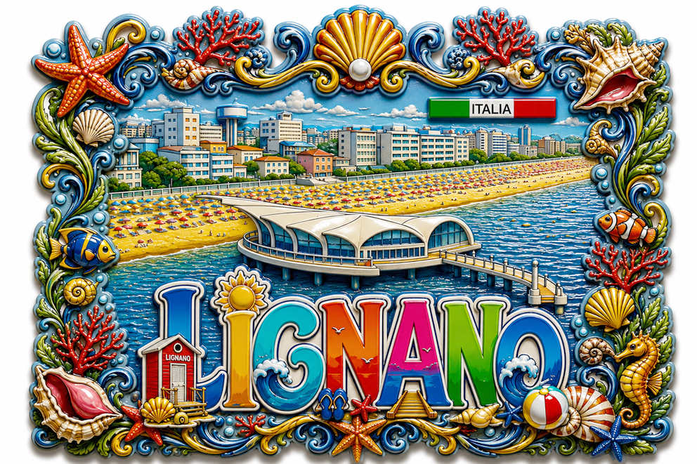MAGNETE RESINA 3D RILIEVO LIGNANO