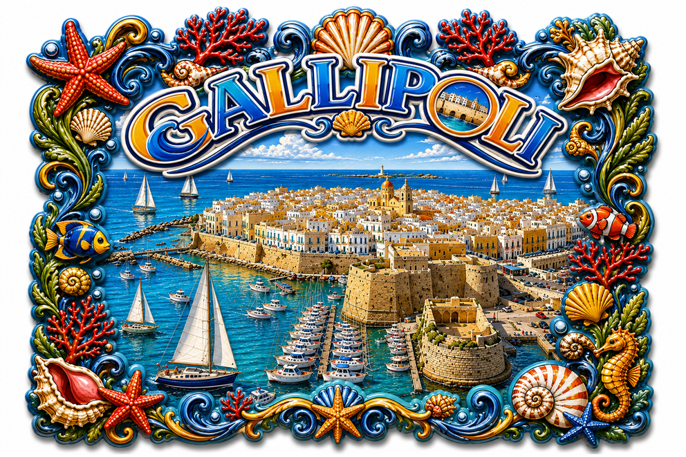 MAGNETE RESINA 3D RILIEVO GALLIPOLI