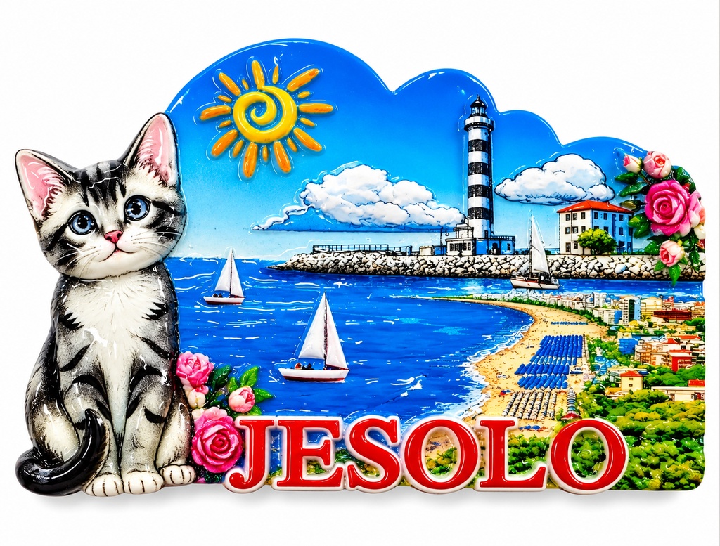 MAGNETE RESINA NUVOLA GATTO JESOLO