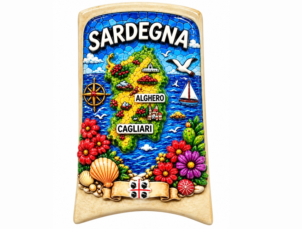 MAGNETE RESINA TEGOLA ISOLA SARDEGNA